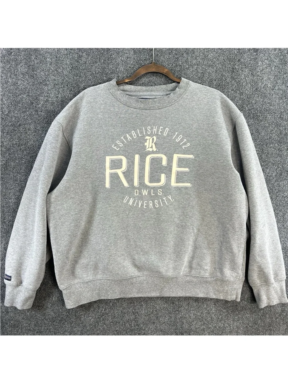 VTG Rice Owls JanSport Sweatshirt Mens XL Gray NCAA College Crewneck Pullover